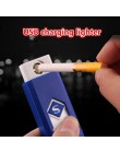 1 Pza a prueba de viento buen regalo sin llama USB encendedor de carga a prueba de viento encendedores de cigarrillos electrónic