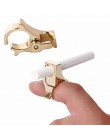 Diseño creativo de aleación de Zinc soporte de cigarrillo tabaco dedo anillo de mano Clip de fumar accesorios de fumar Dropship