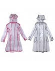 Impermeable transparente de Eva largo impermeable para mujeres chaqueta impermeable cortavientos Poncho de lluvia con cinturón a