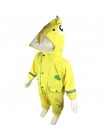 2-9 AÑOS NIÑOS DE MODA impermeable mono impermeable con capucha de dibujos animados de dinosaurio niños de una sola pieza lluvia