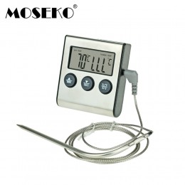 MOSEKO YS-05 termómetro Digital de cocina para cocinar carne para ahumador parrilla horno barbacoa temporizador con sonda de ace