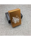 Caja de cigarrillo portátil de aleación de aluminio con tótem de lobo personalizado tallado con láser no se desvanecerá las caja