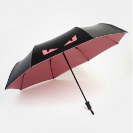 Paraguas dedo medio fresco paraguas mujer paraguas hombres a prueba de viento plegable Parasol personalidad negro paraguas dedo 