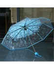 Paraguas transparente Multicolor claro paraguas Cerezo flor seta Apollo Sakura 3 veces creativo de mango largo paraguas 45