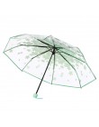 Paraguas transparente Multicolor claro paraguas Cerezo flor seta Apollo Sakura 3 veces creativo de mango largo paraguas 45