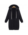 Wipalo 2019 Otoño Invierno Casual mujer sudaderas largas sudadera abrigo Zip Up chaqueta con capucha talla grande Tops
