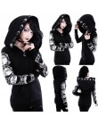 5XL gótico Punk mujeres imprimir sudaderas con capucha de manga larga sudaderas Casual cremallera chaqueta con capucha mujeres O