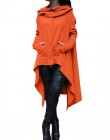 2019 sudaderas irregulares de Color sólido de moda sudaderas de gran tamaño sudadera mujeres holgada con capucha Mantle con capu
