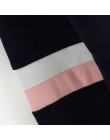 SweatyRocks Marina contraste Panel cordón Sudadera con capucha sudadera manga larga mujeres sudaderas 2018 otoño Casual sudadera