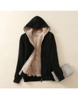 Mujer Casual invierno cálido Sherpa forrado manga larga Zip Up con capucha más terciopelo compuesto sudadera chaqueta abrigo Dro