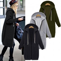LASPERAL primavera otoño abrigo mujer 2019 moda Casual larga cremallera chaqueta con capucha Sudadera con capucha Vintage abrigo