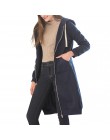 Abrigo de invierno de otoño Wipalo 2019 Casual con cremallera larga chaqueta con capucha sudadera Vintage talla grande abrigo 5X