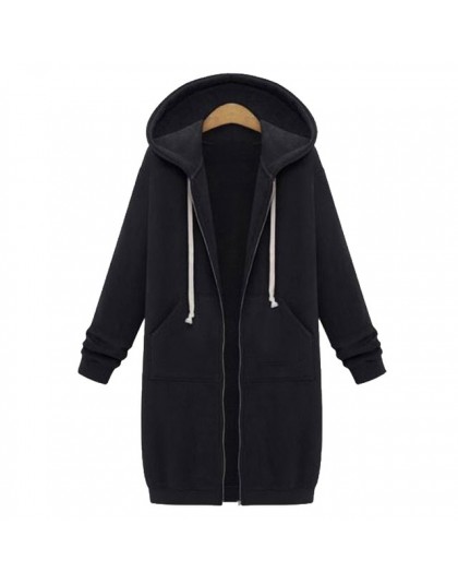Litthing Dropshipp abrigo mujer 2019 moda Otoño larga cremallera chaqueta con capucha sudadera Vintage abrigo de talla grande