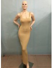 2019 vestido Sexy de mujer elegante cuello redondo sin mangas Delgado Maxi vestido alto elástico tanque bata Primavera Verano De