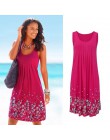 Vestido de verano de playa suelto sin mangas con estampado Floral a la moda de seis colores vestido Casual para mujer 2019 vesti