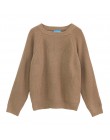 Suéter de punto de manga larga de mujer de moda coreana jersey de cuello redondo sólido y Jersey suelto de Venta caliente S80209