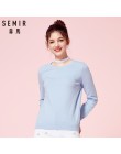 SEMIR 2019 cachemir suéter tejido mujer pulóveres cuello alto Otoño Invierno mujeres básicas suéteres estilo coreano Slim Fit ne