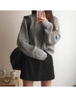 Suéter de punto de manga larga de mujer de moda coreana jersey de cuello redondo sólido y Jersey suelto de Venta caliente S80209