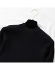 Moda 2019 nuevo suéter de mujer de primavera Otoño de punto de manga larga cuello redondo Sexy delgado de oficina de señora botó