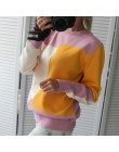 Nuevo suéter Multicolor de Otoño Invierno para mujer suéter de punto de cuello redondo suéter suelto Casual cálido para mujer