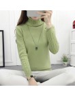 Suéter de invierno de cuello alto para mujer 2019 Jersey de punto de manga larga para mujer y pulóveres para mujer