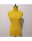 2019 mujeres suéter casual sólido cuello alto Mujer pulóver manga completa cálido suave primavera Otoño Invierno tejido de algod