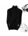 Suéter negro de cuello alto de Otoño de Invierno para mujer Jersey de punto suave elástico ajustado para mujer 2019 jersey de mo