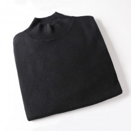 WOTWOY 2018 Cachemira de las mujeres suéter suéteres de cuello alto Otoño Invierno básica estilo coreano Slim Fit negro