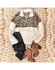 2019 suéter de lana de invierno de moda de leopardo de retazos mullido suéteres gruesos abrigados de la cremallera de las mujere