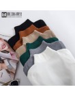 Pullovers de cuello alto de nuevo Otoño de Duckwaver 2019 jerseys Primer camisa de manga larga corta coreana suéter ajustado