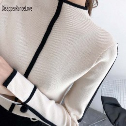 Suéter femenino suave estilo coreano Skinny invierno cuello alto mujeres Bodycon básico pulóveres de manga larga Pull Femme abri