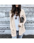 Otoño Invierno Batwing de manga larga de punto cárdigan de punto de mujer de punto suave suéter de diseño de bolsillo cárdigan d