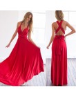 Sexy mujer Multiway Wrap Convertible Boho Maxi Club vestido rojo vendaje vestido largo fiesta damas de honor infinito bata Longu
