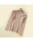 Suéteres de mujer de cuello de tortuga de manga larga de invierno pulóveres Jersey moda Otoño mujer rosa coreano suéter tejido 2