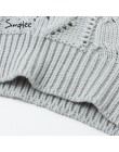 Simplee ahueca hacia fuera el suéter de punto de las mujeres del suéter de la linterna de La Manga del otoño del invierno femeni