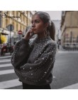 Jerseys y jerseys de mujer Simenual Otoño Invierno 2018 con manga de farol