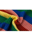 Suéteres de cuello alto de arco iris Simenual para mujer invierno 2018 jerseys de punto ropa de moda a rayas de gran tamaño puló