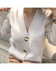 FMFSSOM botón brillante dorado solo botonadura lana mujeres cárdigan suéter Casual femenino cálido elegante Otoño Invierno