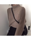 Nuevos suéteres de Otoño Invierno para mujer colorfai 2019 pulóver cuello alto sólido minimalista elegante Oficina señora suelta