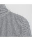 Suéteres tejidos lisos de mujer Wixra y pulóveres Otoño Invierno cuello alto básico Pull debe tener Tops ropa de mujer