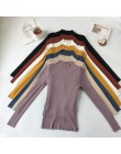 WWENN suéter de manga larga 2019 otoño mujeres pulóveres suéter cálido invierno jerseys Mujer cuello alto Tops jerseys Jaqueta F