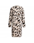 Nuevo suéter de mujer de manga larga con estampado de leopardo Chaqueta abierta frontal abrigo blusas femeninas sueter mujer inv