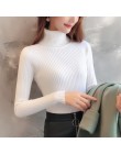 Otoño suéter de cuello alto Mujer 2019 invierno cachemir de punto Mujer suéter y Jersey femenino Tricot Jersey Jumper Pull Femme