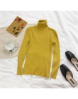 Suéter de cuello alto para mujer 2019 Otoño Invierno Tops coreano Delgado jersey de mujer Jersey de punto jersey de mujer Hiver 