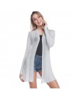 IClosam 2019 cárdigan Casual de mujer de punto abierto de manga larga de media longitud cálido Cardigan suéter aire acondicionad