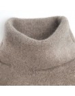 Suéter de punto de Cachemira de Otoño Invierno para mujer suéter de cuello alto de talla grande para mujer suéter básico de fond