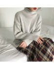 5 colores 2018 Otoño e Invierno estilo breif color sólido cuello alto suéteres cálidos y pulóveres para mujer (F1311)