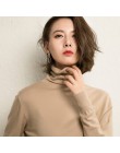 Nuevo otoño invierno suave cachemir cuello alto jerseys suéteres mujeres 2019 coreano Slim-fit pull sweater mujeres ropa jerseys