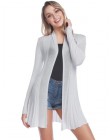 IClosam 2019 cárdigan Casual de mujer de punto abierto de manga larga de media longitud cálido Cardigan suéter aire acondicionad