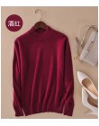 Jersey tejido mezcla de Cachemira a la moda de Lafarvie para Mujer Tops Otoño Invierno cuello alto jerseys mujer manga larga Col